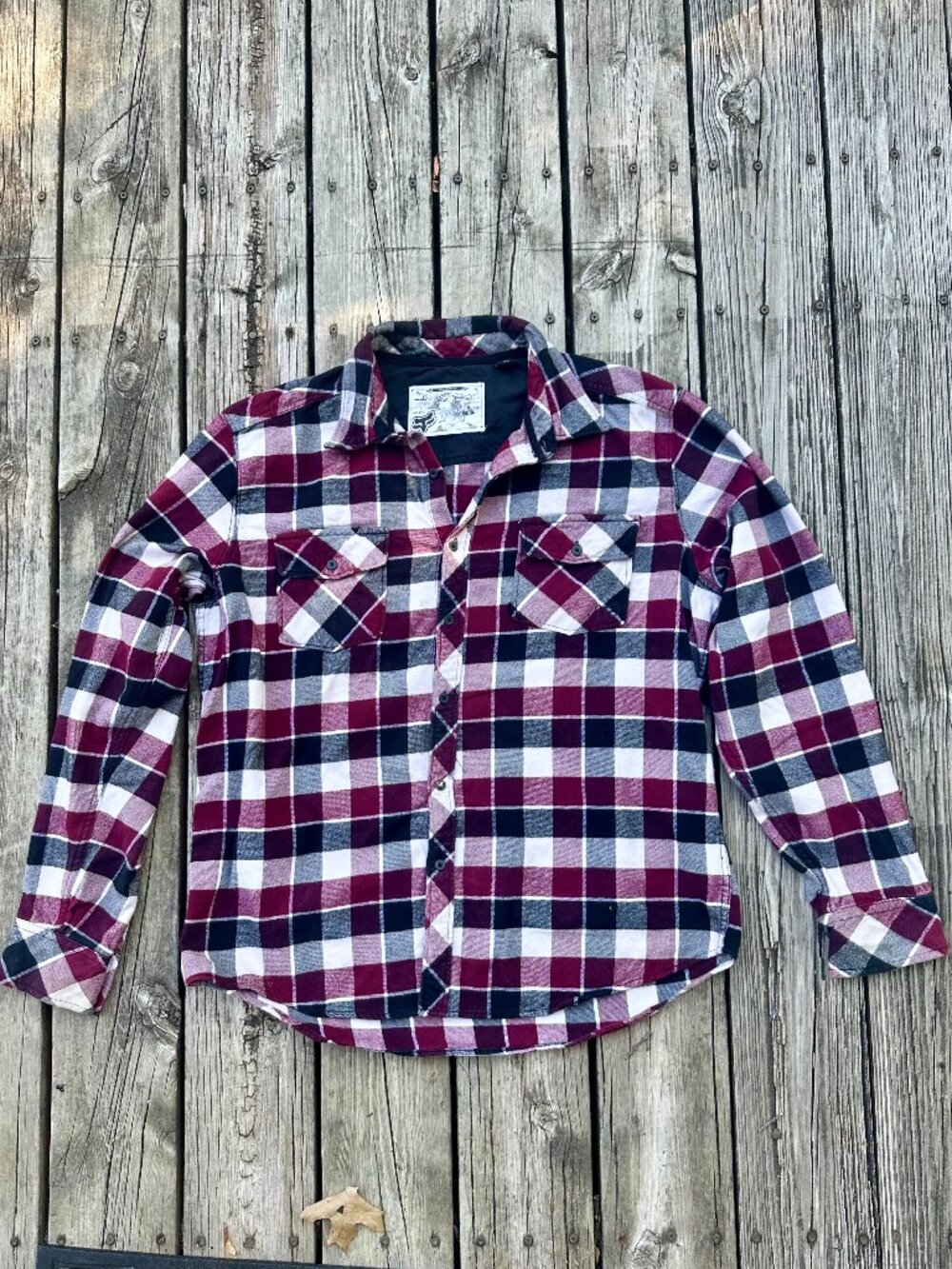 Fox Racing Flannel Red White Black Size XL